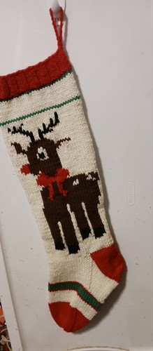 Hand knit christmas - christmas, stocking