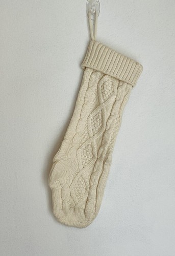 Christmas stocking ivory cable - stocking,