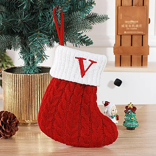 Knit christmas stocking letter - christmas,